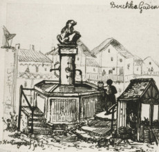 View of Berchtesgaden, print, printmaker: Joseph Hartogensis, The Hague, 1856, paper, chine collé,