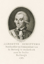 Portrait of Albertus Schippers, print, printmaker: François Joseph Pfeiffer (I), Amsterdam, 1787,