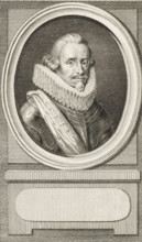 Portrait of Ernst Casimir, Count of Nassau-Dietz, print, printmaker: Reinier Vinkeles (I),