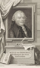 Portrait of Engelbert François van Berckel, print, pensionary of Amsterdam., printmaker: Reinier