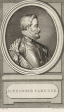 Portrait of Alessandro Farnese, Duke of Parma, print, book illustration, Portrait of Governor