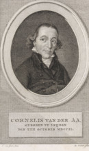 Portrait of Cornelis van der Aa, print, book illustration, Portrait of the historian Cornelis van