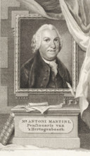 Portrait of Antoni Martini, print, pensionary of Den Bosch., printmaker: Reinier Vinkeles (I),