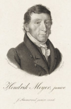 Portrait of Hendrik Meyer, print, merchant and poet in Amsterdam and Kampen., printmaker: Philippus