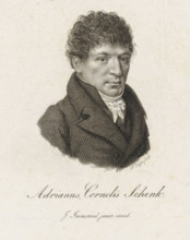 Portrait of Adrianus Cornelis Schenk, print, Portrait of the poet and translator Adrianus Cornelis