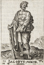 St. James the Less, Jacobus Minor, Christ and the twelve apostles, and St. Paul, print, book