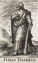 H. Judas Thaddeus, Ivdas Thadevs, Christ and the twelve apostles, and Saint Paul, print, book