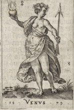 Venvs, Venus, Gods seated on the seven planets, print, book illustration, Series number, 5, 7,