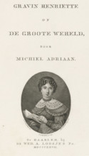 Title page for Michel Adriaan, Countess Henriette or The Great World, 1827, print, title page, with