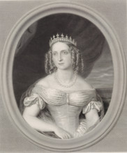 Portrait of Anna Paulowna Romanowa, Queen of the Netherlands, print, check stamp: 'Frans Buffa en