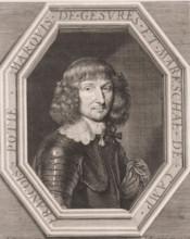 Portrait of François Potier, marquis de Gesvres, print, printmaker: Jean Morin, after painting by