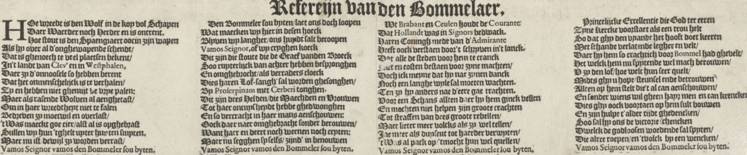 Verse about the failed sieges in the Bommelerwaard, 1599, Refrain of the Bommelaer, print, text
