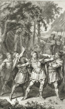 Murder of the Germanic general Arminius, 19, print, historical print, The Germanic general