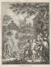 David captured by soldiers of King Saul, Third Book, David and Saul, print, book illustration,