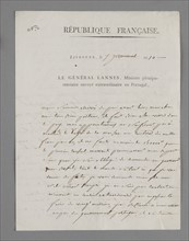 Lettre autographe signée par le général Jean Lannes à son beau-père François-Scholastique Guéheneuc