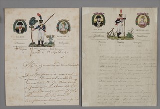 Lettres autographes de deux soldats envoyées à leurs parents en 1814 et 1812