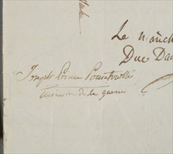 Signature de Joseph Antoine Poniatowski