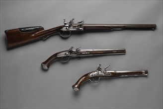 Fusil et pistolets du 18e siècle