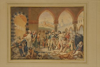Antoine Jean GROS (d'après), "Bonaparte visiting the plague victims of Jaffa"