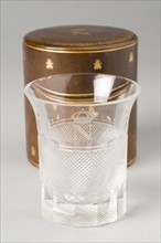 Verre gobelet en demi cristal, 1er tiers du 19e siècle