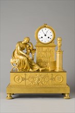 Pendule symbolisant l'Etude ou l'Archéologie, vers 1810-1820