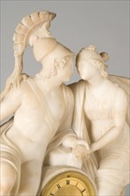 Pendule représentant Thésée terrassant le Minotaure et faisant alliance avec Ariane (détail)