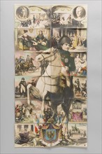 "Histoire de Napoléon 1er", puzzle formé d'une suite de 12 cartes postales polychromes