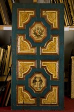 Panneau décoratif en bois sculpté à la gloire de Napoléon 1er, 20e siècle