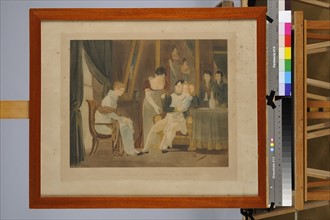 Alexandre Evariste Fragonard (d'après). " Derniers adieux de Napoléon a sa famille "