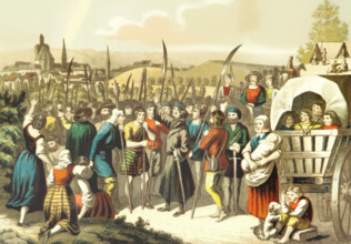 Thomas Muntzer preaching, German preacher and theologian, digitally edited Thomas Muntzer preaching, German preacher and