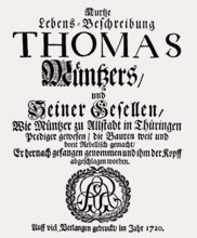 facsimile of a pamphlet against Thomas Müntzer, 1489 ? 1525, German preacher and theologian, digitally edited facsimile