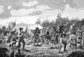 Deutscher Bauernkrieg, 1524-1526, Gefecht bei Leipheim, Schwaben, Bayern / German Peasants War, 1524-1526, battle near L