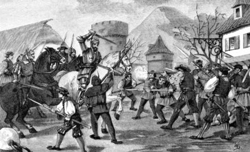 Deutscher Bauernkrieg, 1524-1526, Überfall von Schladming / German Peasants War, 1524-1526, Raid of Schladming, Historis