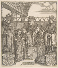 The Congress of Princes at Vienna, from the Triumphal Arch of Emperor Maximilian I 1515 Albrecht Dürer German. The Congr