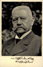 Generalfeldmarschall Paul von Hindenburg Portrait Reichspräsident AUFNAHMEDATUM GESCHÄTZT