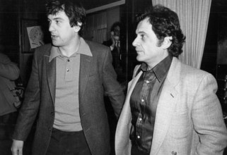 Robert Deniro & Joe Pesci from Raging Bull arrive at Sardis Restaurant in New York City for the NY F