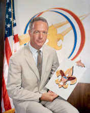 S62-05538 (October 1962) --- Portrait of astronaut M. Scott Carpenter in civilian clothes holding picture of the Boy Sco