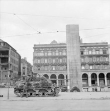 The British Army in North-west Europe 1944-45 A Sherman Firefly of 7th Armoured Division in Hamburg, 4 May 1945The Hambu