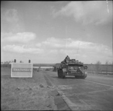 The British Army in North-west Europe 1944-45 A Cromwell tank of 7th Armoured Division (the Desert Rats) on the Bremen-H