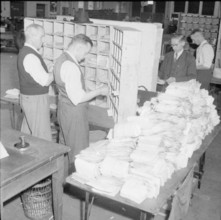 Germany Under Allied Occupation 1945 At Hamburg s British Army Post Office German postal clerks sort general election vo