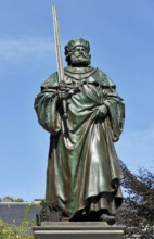Lutherdenkmal von Ernst Rietschel auf dem Lutherplatz von Worms Rhein Rheinland Pfalz Friedrich I