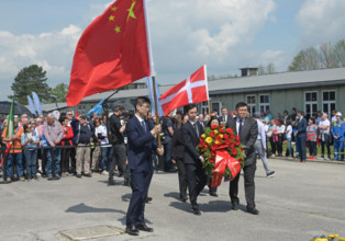 Gedenk- und Befreiungsfeier in der KZ-Gedenkstätte Mauthausen, am 07.05.23. Jährlich nehmen Tausende Menschen aus ganz E