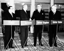 RECORD DATE NOT STATED NATO Paris Conference, 1954. Photographs of Marshall Plan Programs, Exhibits, and Personnel Copyr