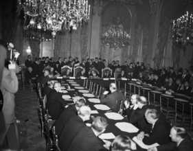 RECORD DATE NOT STATED NATO Paris Conference, 1954. Photographs of Marshall Plan Programs, Exhibits, and Personnel Copyr