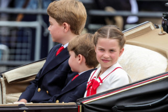 17/06/2023. London, United Kingdom. Trooping the Colour. King Charles III attends Trooping the Colour also known as The