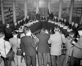 RECORD DATE NOT STATED NATO Paris Conference, 1954. Photographs of Marshall Plan Programs, Exhibits, and Personnel Copyr