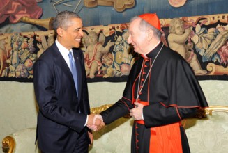 Papst Franziskus hat am Donnerstag 27 03 14 US Präsident Barack Obama in Audienz empfangen Foto