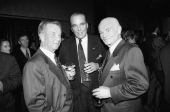 v.li.: Gustav Lübbe, Hans-Hermann Weyer, Heinz G. Konsalik 10/90 hör v.li.: Gustav Lübbe, Hans-Hermann Weyer und Heinz