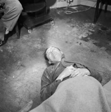 Nazi Personalities Heinrich Himmler (1900 - 1945): The body of Heinrich Himmler lying on the floor at British 2nd Army H