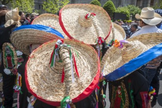 Cinco de Mayor Parade in Brooklyn in New York Folk dancers in the Cinco de Mayo Parade in the Sunset